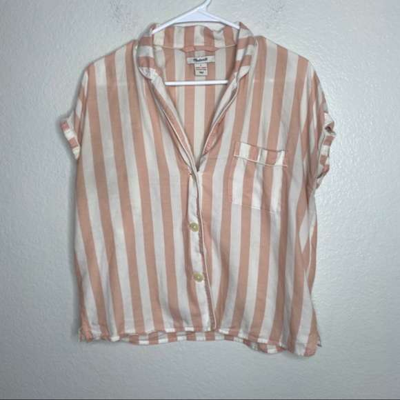 Madewell Other - Madewell Stripe Bedtime Shirt Pocket V Neck